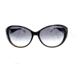 Judith Leiber Purple Crystal Sunglasses Oversized Frames UV | Glam Retro Luxe